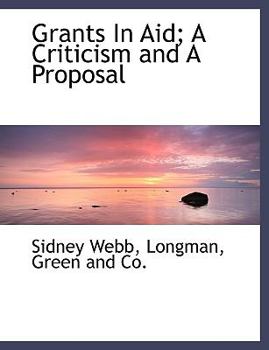 Paperback Grants in Aid; A Criticism and a Proposal Book