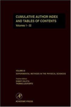 Hardcover Cumulative Author Index and Tables of Contents Volumes1-32: Author Cumulative Index Volume 33 Book