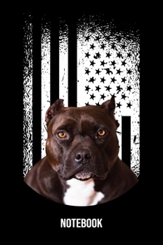 Notebook: Pitbull Dog Notebook Blank Line Dog Lover Journal Lined with Lines 6x9 120 Pages Checklist Record Book Take Notes Animal Pet Dogs Planner Paper Christmas Gift for Pitbull Lover Dog