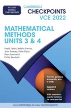 Paperback Cambridge Checkpoints VCE Mathematical Methods Units 3&4 2022 Book