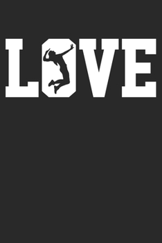 Paperback Notebook: Volleyball Dot Grid 6x9 120 Pages Book