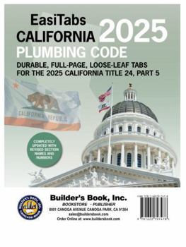 Cards 2025 California Plumbing Code, Title 24 Part 5 Loose-Leaf EasiTabs Book