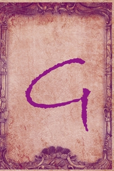 Letter G : Vintage Monogram Journal / Notebook, Vintage Notebook for Women, Girls and School: Blank lined journal diary notebook Size at 6 x 9 with 120 pages