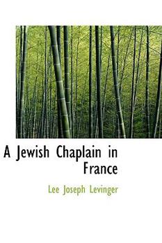 Paperback A Jewish Chaplain in France Book