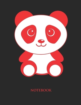 Paperback Cute Panda Notebook: Hand Writing Notebook - Large (8.5 x 11 inches) - 110 Numbered Pages - Red Softcover Book