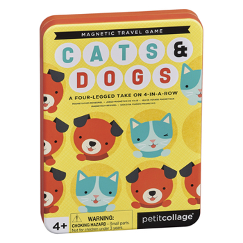 Toy Cats + Dogs Four-In-A-Row Magnetic Travel Game Book