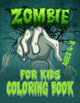 Paperback Zombie coloring book for kids: Horror zombie kids activvity learning coloring book