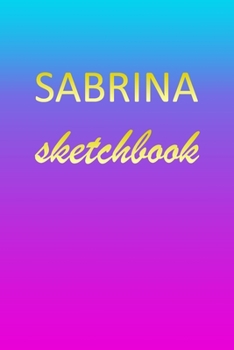 Sabrina: Sketchbook | Blank Imaginative Sketch Book Paper | Pink Blue Gold Custom Letter S Personalized Cover | Teach & Practice Drawing for ... Doodle Pad | Create, Imagine & Learn to Draw