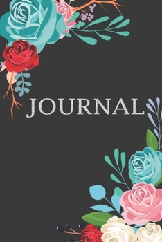 Journal: Black Floral Design College Ruled Lined Notebook | 120 Pages Perfect Funny Gift Journal, Diary
