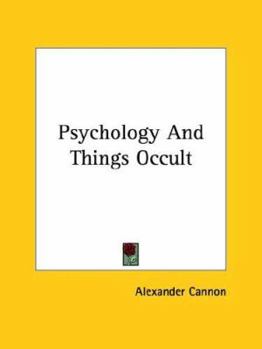 Paperback Psychology and Things Occult Book