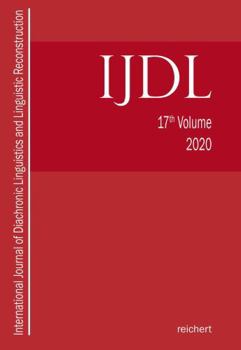 Paperback International Journal of Diachronic Linguistics and Linguistic Reconstruction Book