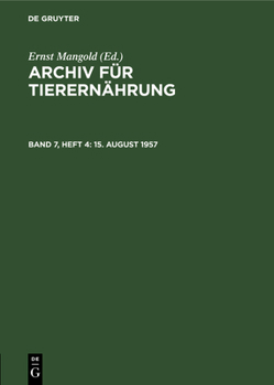 Hardcover 8/15/57 [German] Book