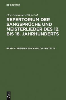 Hardcover Register zum Katalog der Texte (German Edition) [German] Book