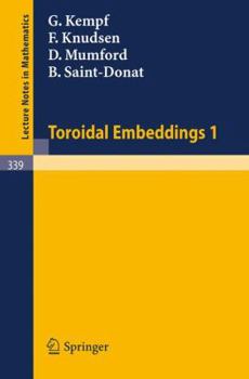Paperback Toroidal Embeddings 1 Book