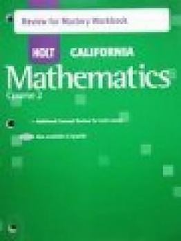 Paperback Holt Mathematics California: Review for Mastery Workbook Course 2 Book