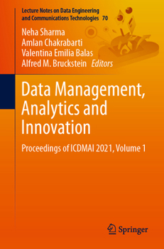 Paperback Data Management, Analytics and Innovation: Proceedings of Icdmai 2021, Volume 1 Book