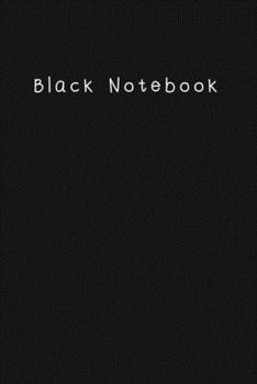 Paperback Black Notebook: 6x9 Lined Paper Journal To Write In Book