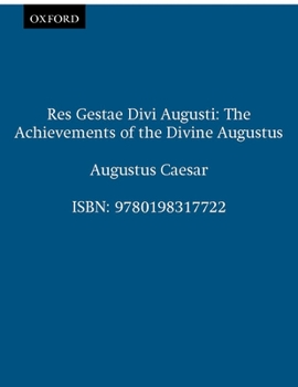 Paperback Res Gestae Divi Augusti (the Achievements of the Divine Augustus) Book