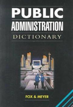 Paperback Public Administration Dictionary Book