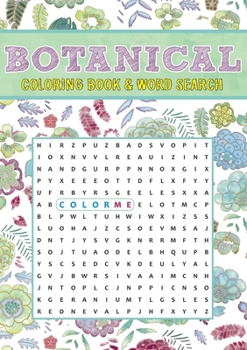 Paperback Botanical Coloring Book & Word Search Book