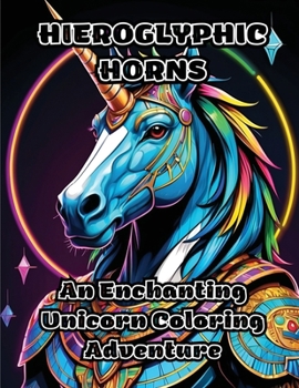 Paperback Hieroglyphic Horns: An Enchanting Unicorn Coloring Adventure Book