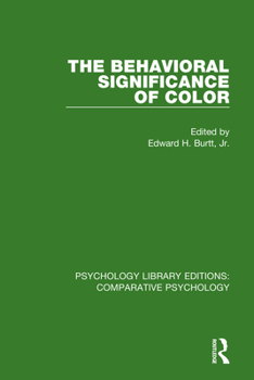 Paperback The Behavioral Significance of Color Book