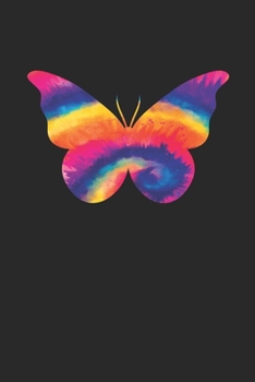 Tie Dye Butterfly Notebook - Butterflies Gift - Vintage Butterfly Lover Journal - Tie Dye Diary for Butterflie Lovers and Zookeepers: Medium ... Diary, 110 page, Lined, 6x9 (15.2 x 22.9 cm)