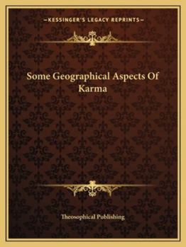 Paperback Some Geographical Aspects Of Karma Book