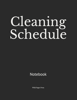 Paperback Cleaning Schedule: Notebook Book