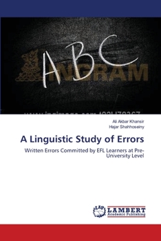 Paperback A Linguistic Study of Errors Book