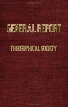 Paperback General Report of the Theosophical Society 1917 Book