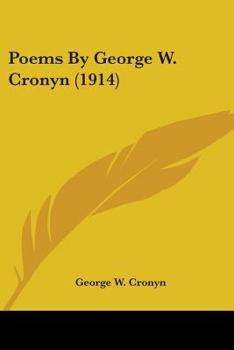 Paperback Poems By George W. Cronyn (1914) Book