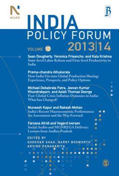 Paperback India Policy Forum 2013-14: Volume 10 Book