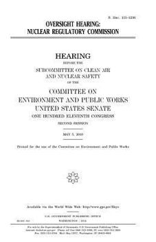 Paperback Oversight hearing: Nuclear Regulatory Commission Book