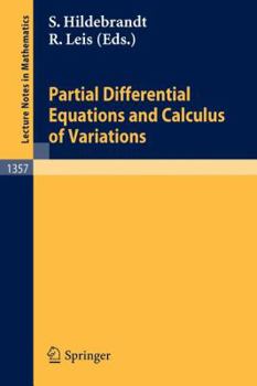 Paperback Partial Differential Equations and Calculus of Variations Book