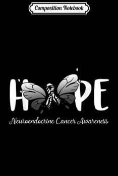 Composition Notebook: Hope Neuroendocrine Cancer Butterfly Zebra Ribbon  Journal/Notebook Blank Lined Ruled 6x9 100 Pages