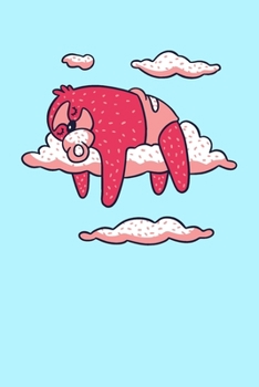 Paperback Baby Sloth Sleeping On A Cloud: Graph Paper Notebook, 6x9 Inch, 120 pages Book