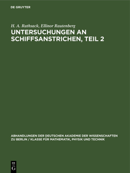 Hardcover Untersuchungen an Schiffsanstrichen, Teil 2 [German] Book