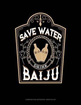 Paperback Save Water Drink Baiju: Composition Notebook: Wide Ruled Book