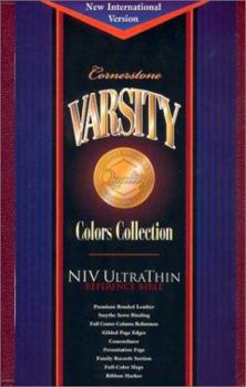 Paperback Cornerstone Varsity Niv Ultrathin Reference Bible: Varsity Crimson Bonded Leather Book
