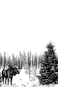 Paperback Moose Notebook: Blank Lined Elk Journal, Softcover (6x9 Inches) with 120 Pages Book