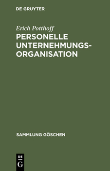 Hardcover Personelle Unternehmungsorganisation [German] Book