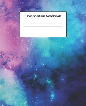 Paperback Composition Notebook: College Ruled Composition Notebook With Watercolor Galaxy Design Cover For Students, Boys And Girls Book