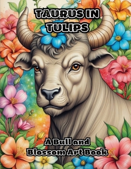 Paperback Taurus in Tulips: A Bull and Blossom Art Book