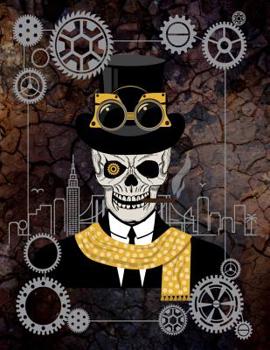 Steampunk Leroy Out On The Town - Sketchbook: White Pages With Light Grey Frames For Drawing, Doodling or Scrapbooking