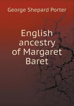 Paperback English ancestry of Margaret Baret Book