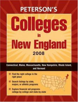 Paperback Peterson's Colleges in New England 2008 Book