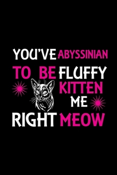 Paperback You've Abyssinian to be fluffy kitten me right meow: Cute Abyssinian Default Ruled Notebook, Great Accessories & Gift Idea for Abyssinian Owner & Love Book