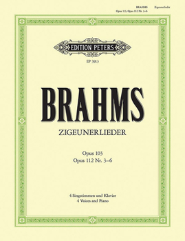 Paperback Zigeunerlieder for 4 Voices (Mixed Choir) and Piano: Op. 103, Op. 112 Nos. 3-6 Book