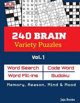 Paperback 240 BRAIN Variety Puzzles, Vol 1 Book